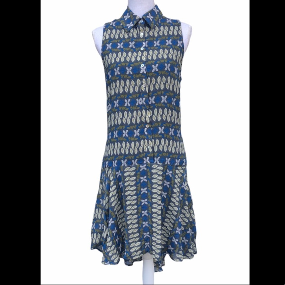 Drop waist high low shirt dress S​
